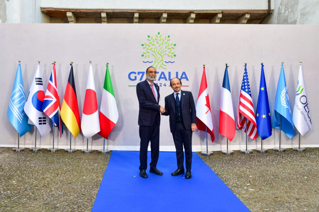 Amandeep Singh Gill (UN) and Alessio Butti