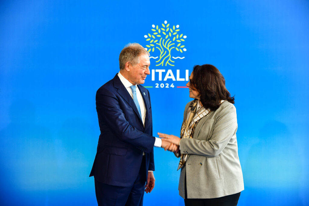 Adolfo Urso and Marina Ferrari (France)